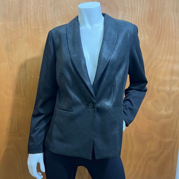 Roz & Ali Women's Black Tailored Blazer Size L Professional Style - Picture 1 of 11